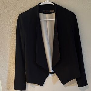 Alice + Olivia Black draped employed Blazer 4